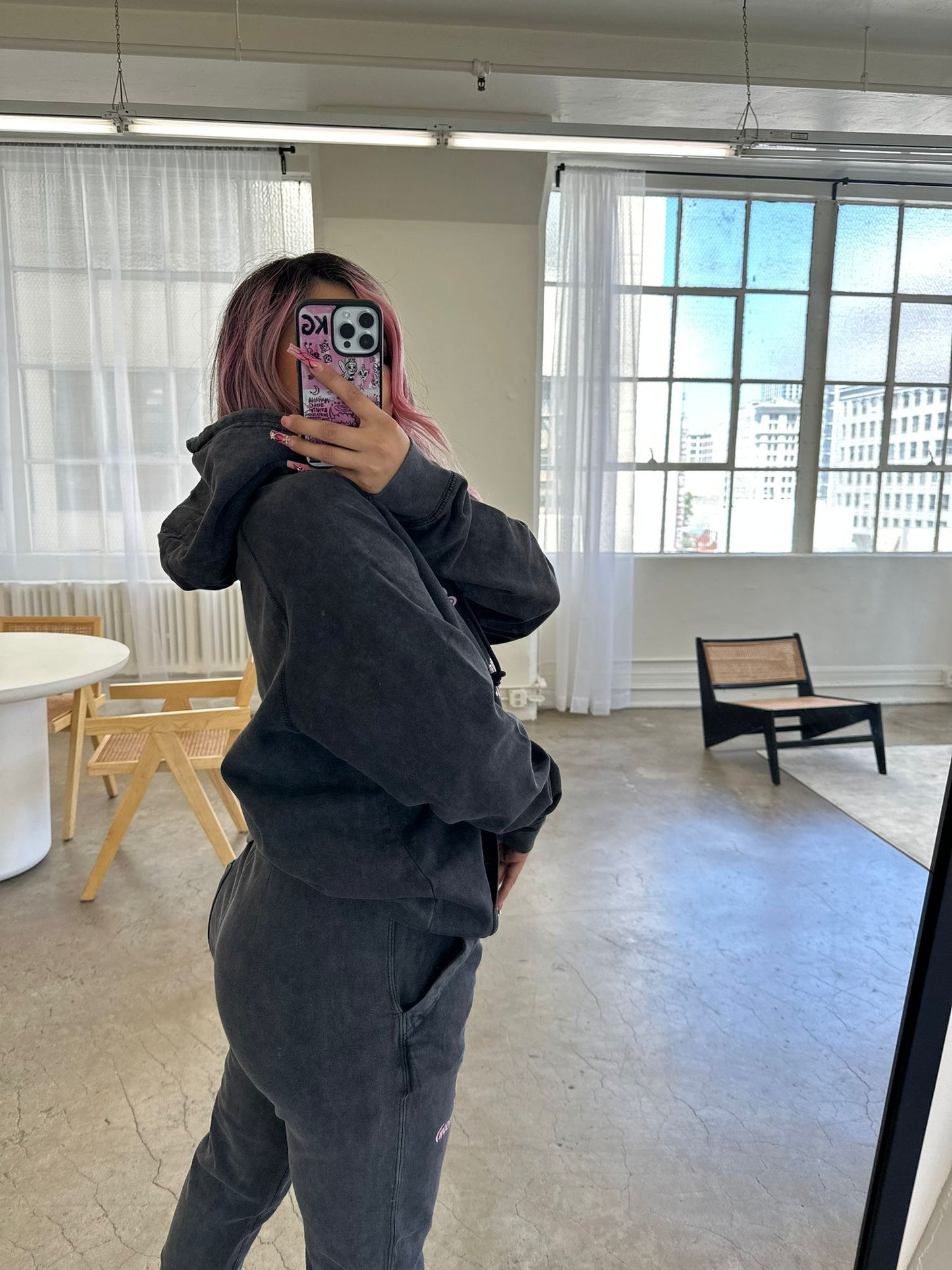 Bichota Season Bunny Acid wash Hoodie