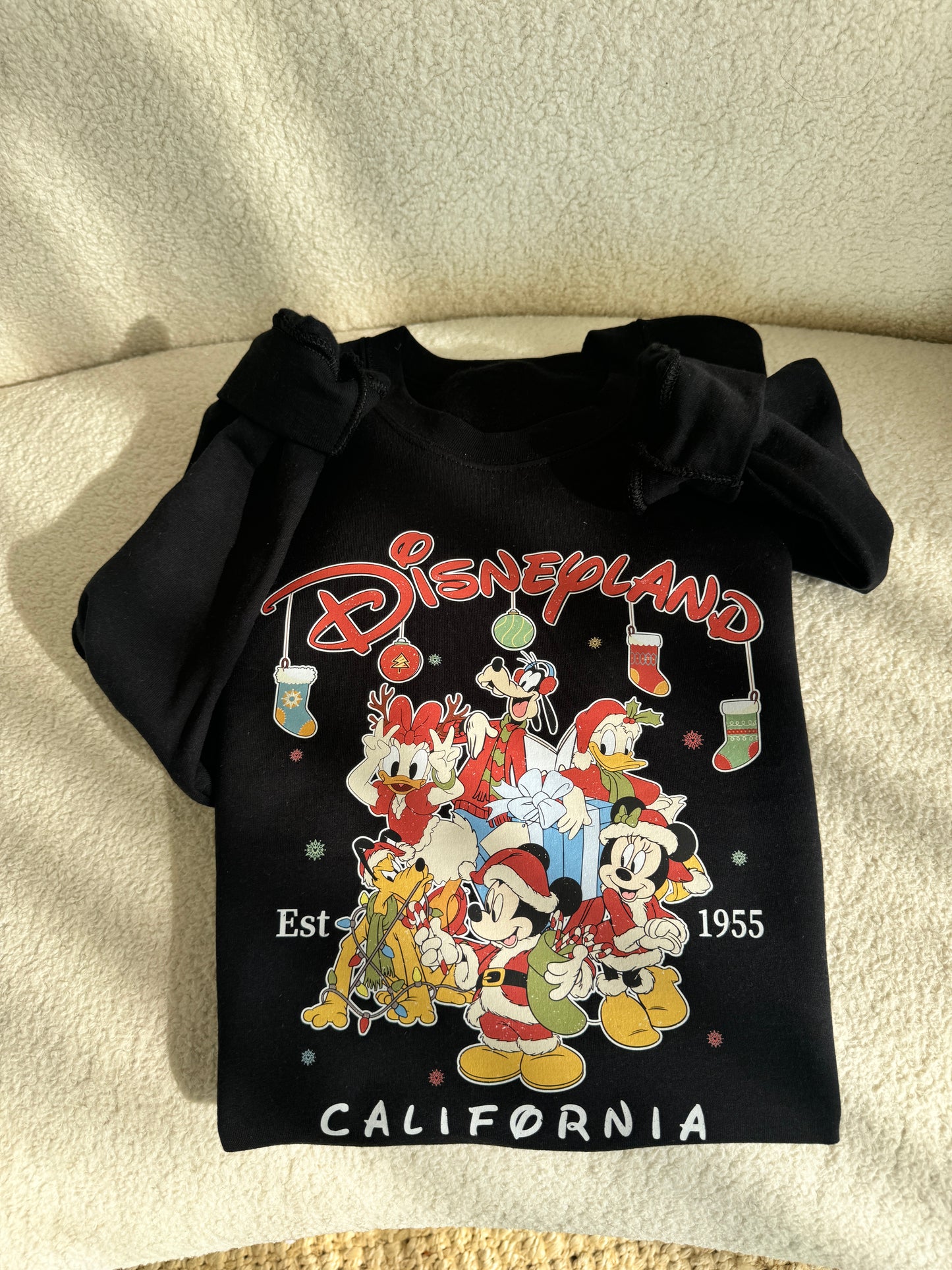 Disneyland 1955 Xmas crewneck