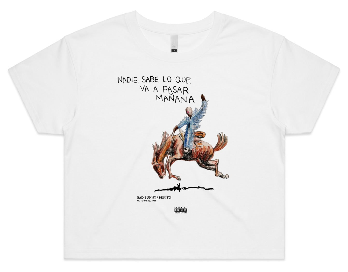 Nadie Sabe boxy crop top