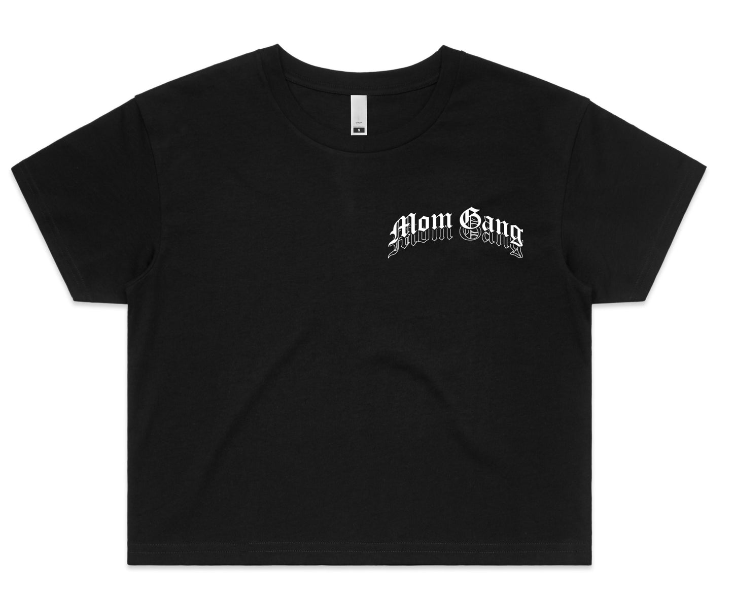 Mom Gang Black Crop top