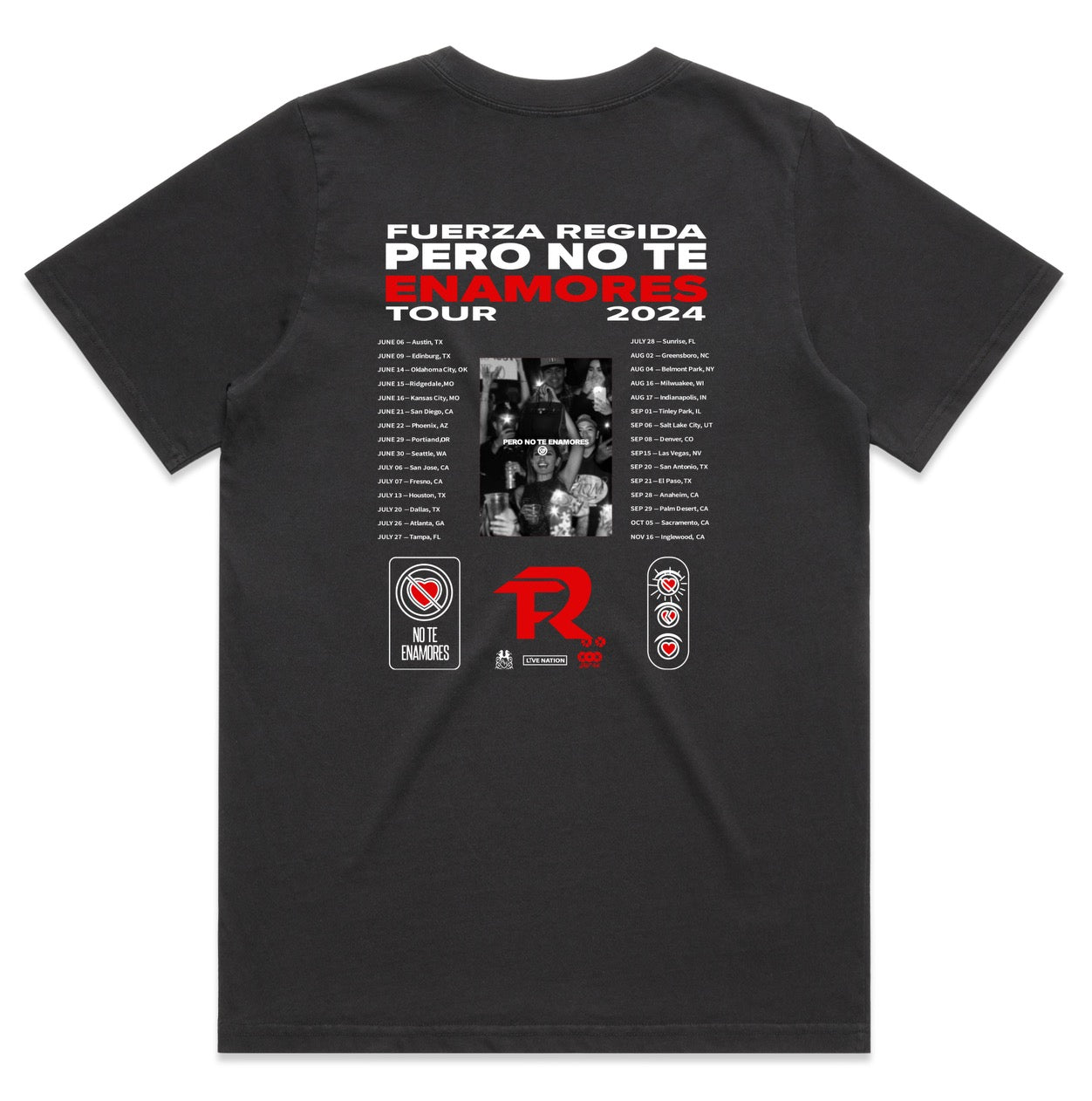 Pero no te Enamores tour tee (Faded black) Women’s
