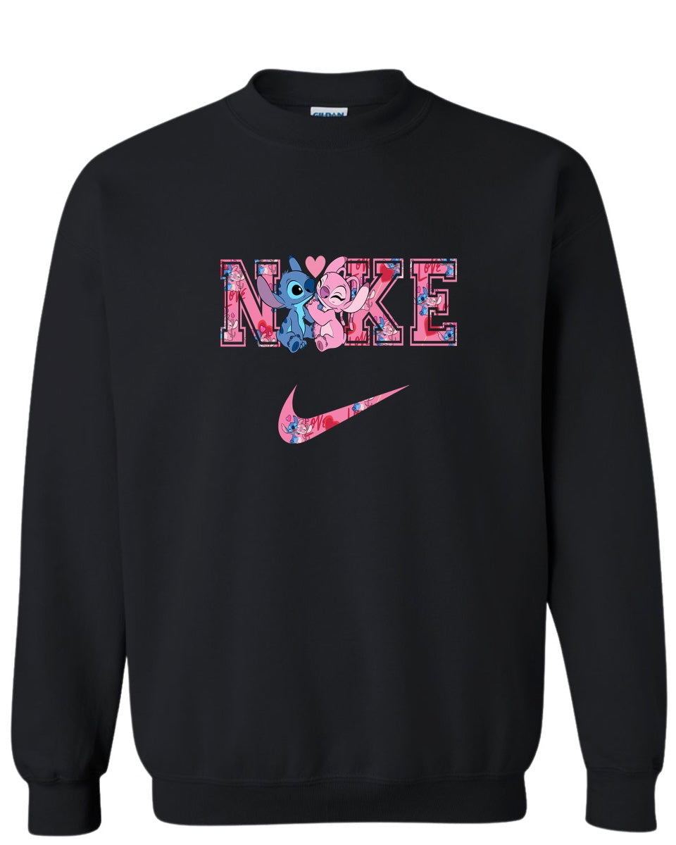 Nke stitch & angel crewneck (2 color options)