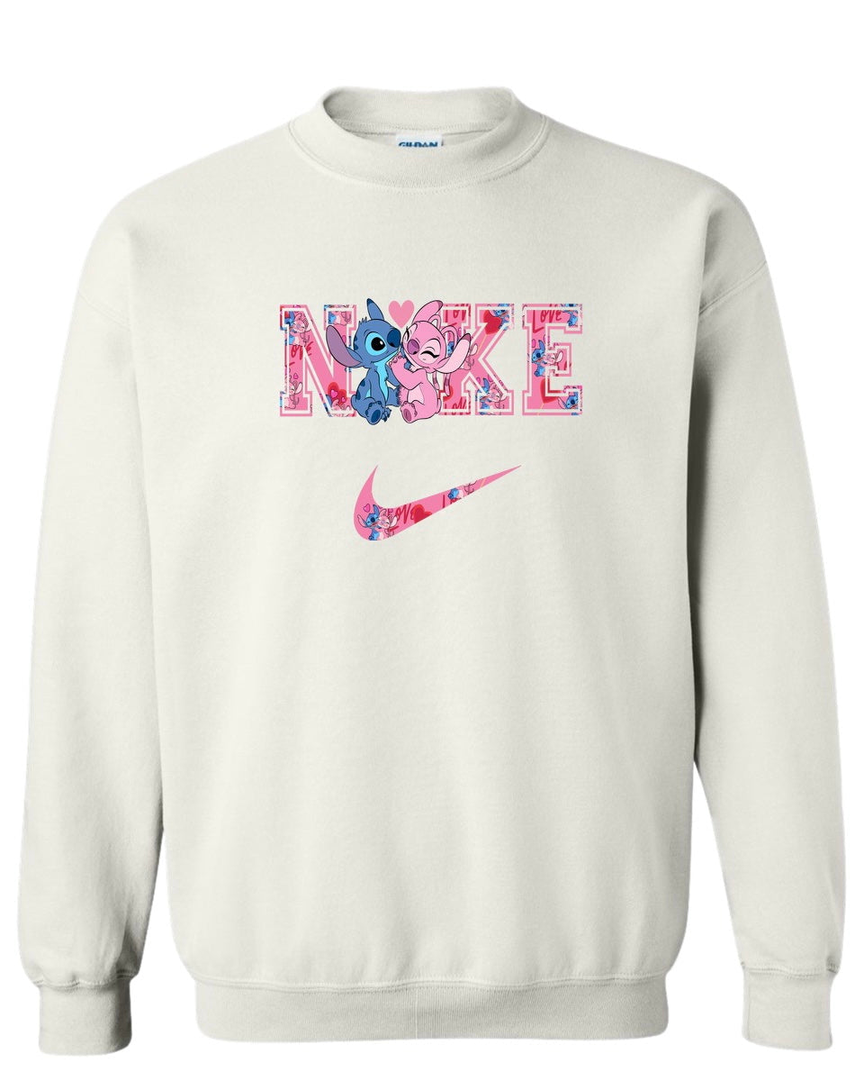 Nke stitch & angel crewneck (2 color options)