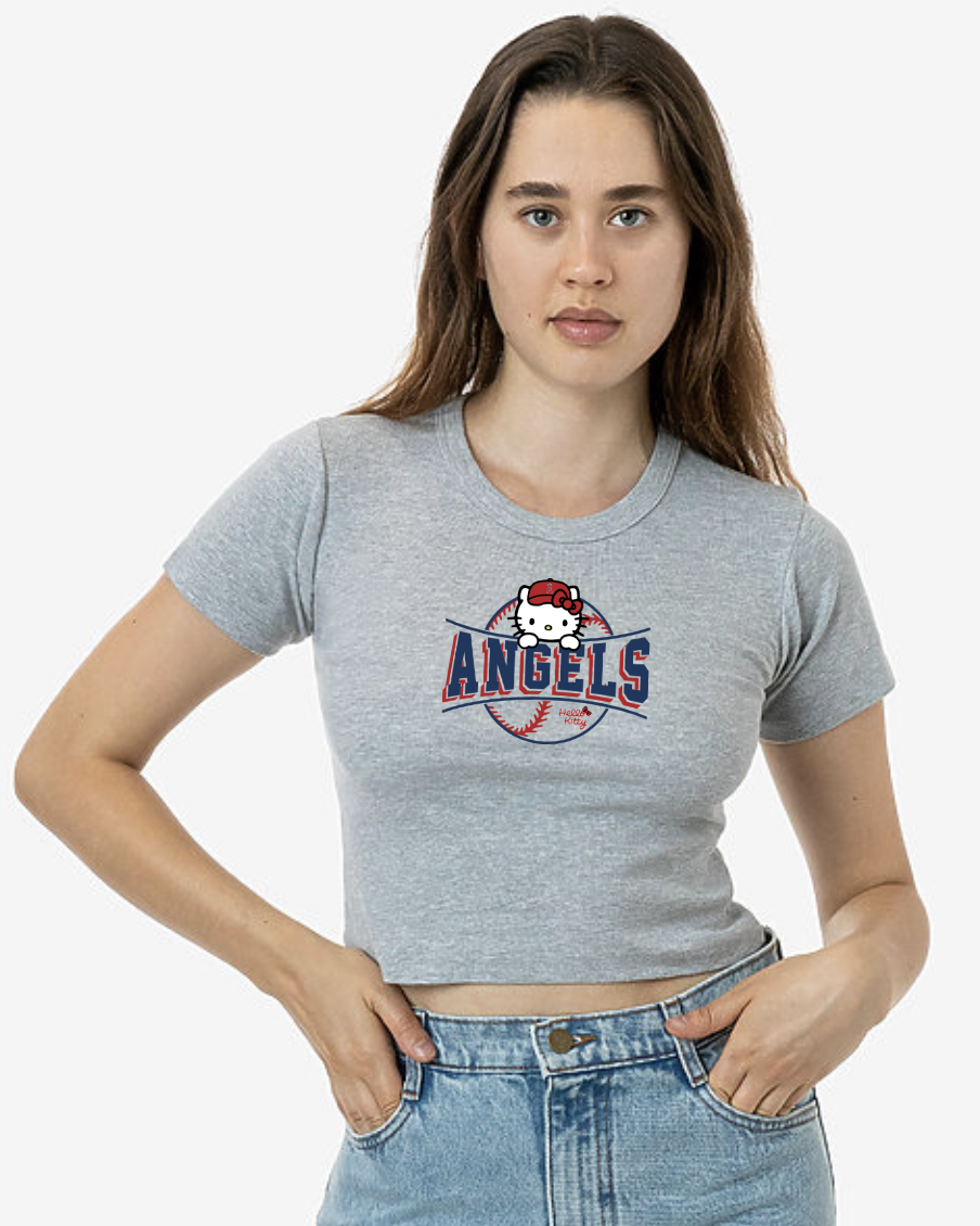 Hello Kitty X Angels Baby Rib (Mid Crop top)