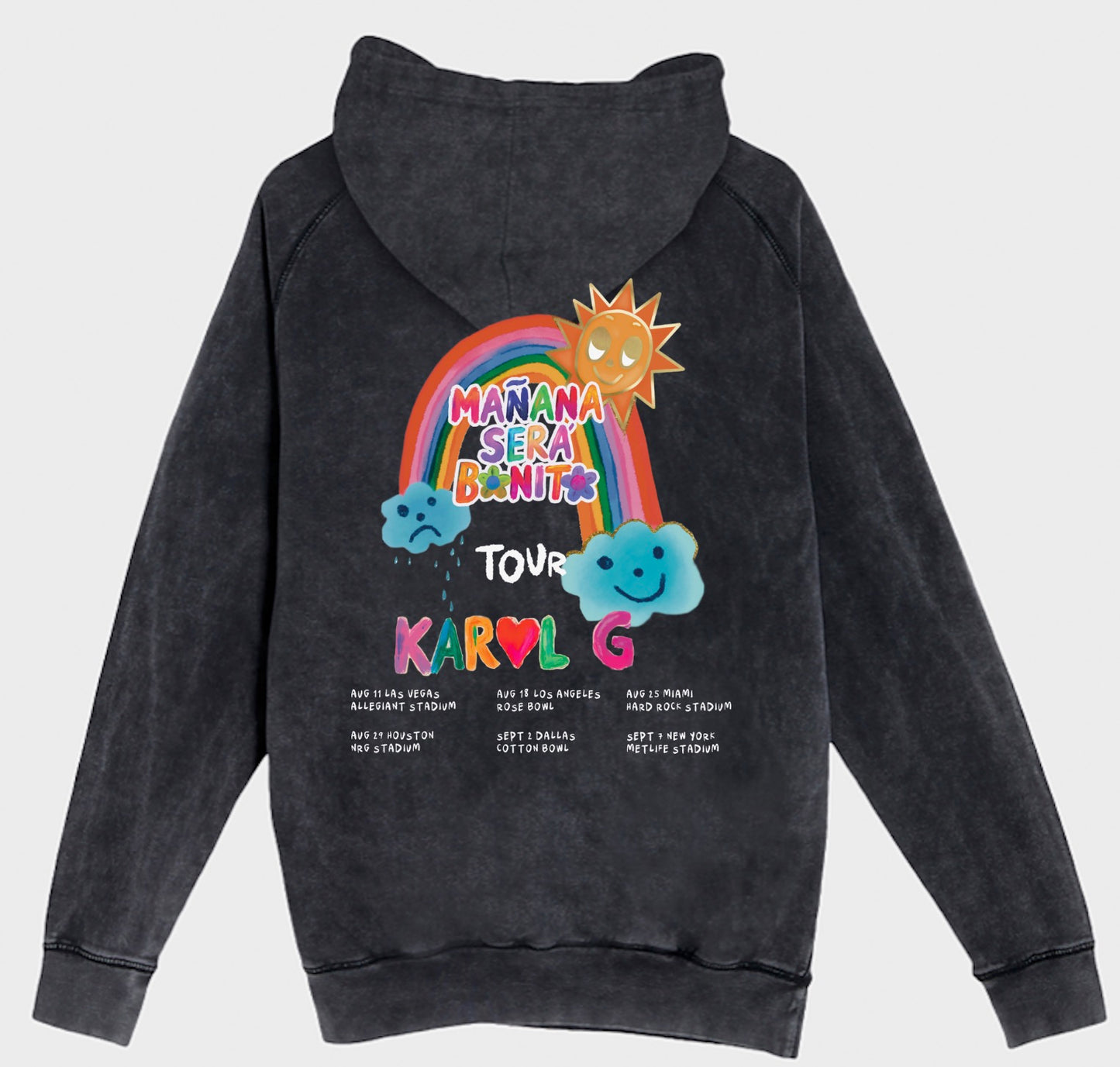 MSB Tour Acid wash hoodie