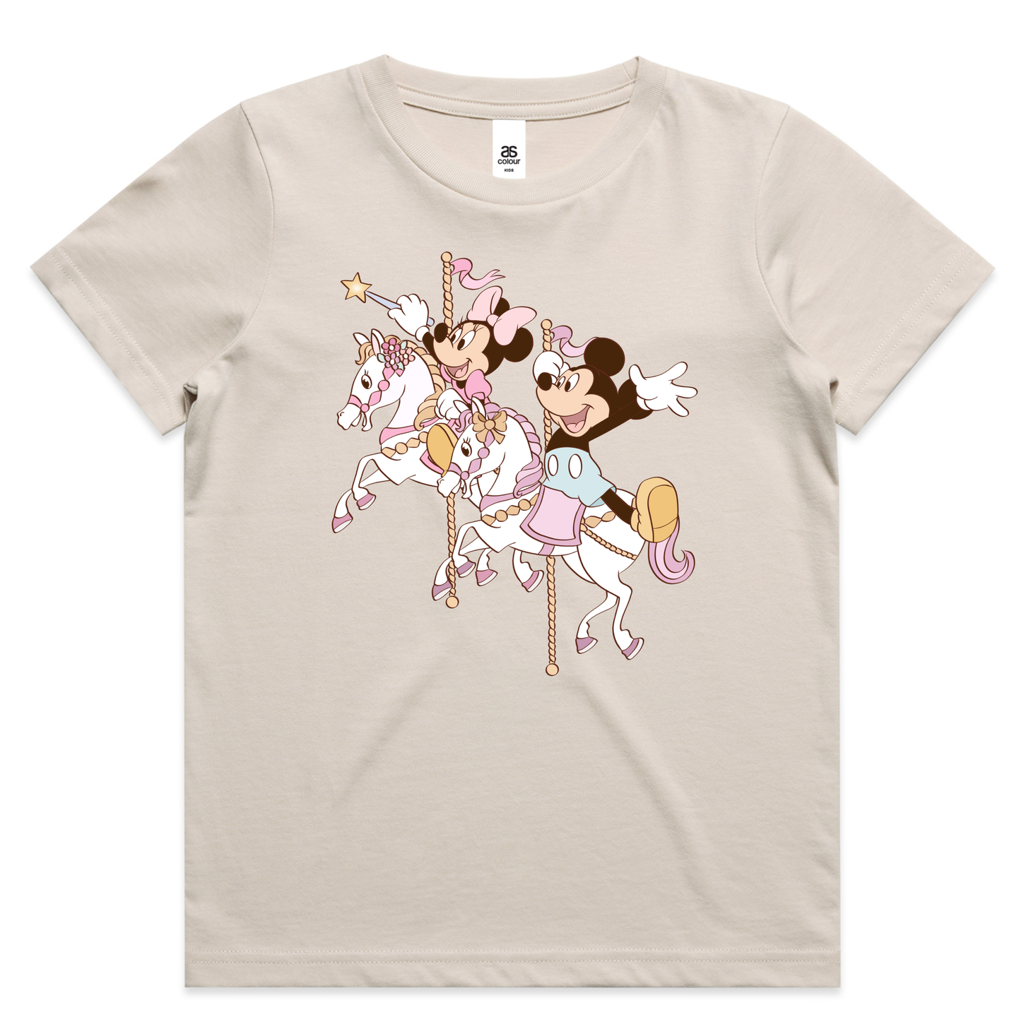 Minnie Mickey Carousel Tee- Kids