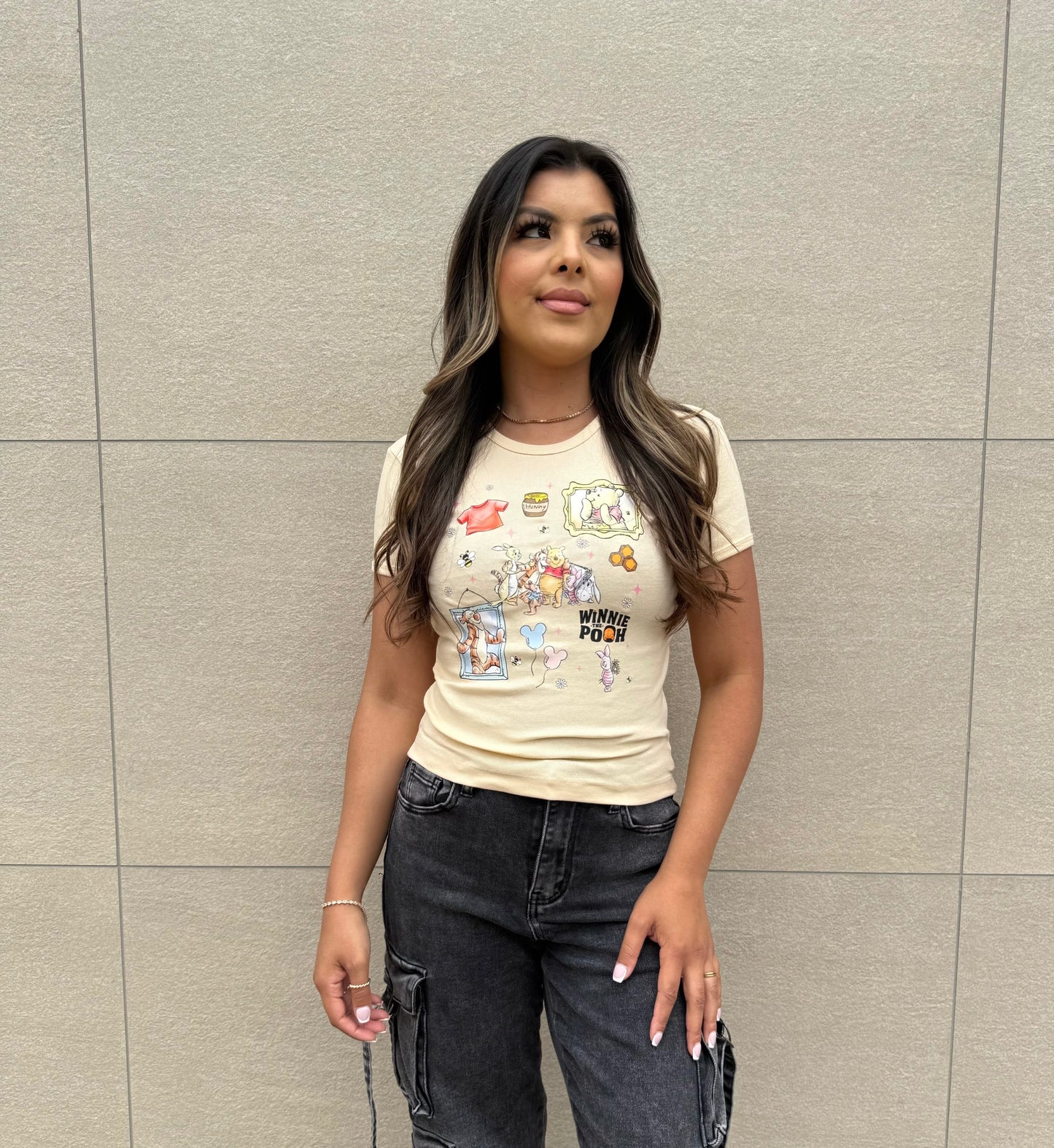 Winnie the Pooh Original Baby Rib Tee-Butter