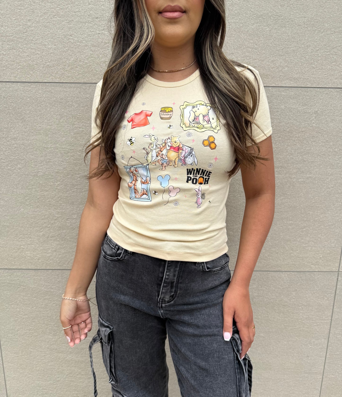 Winnie the Pooh Original Baby Rib Tee-Butter