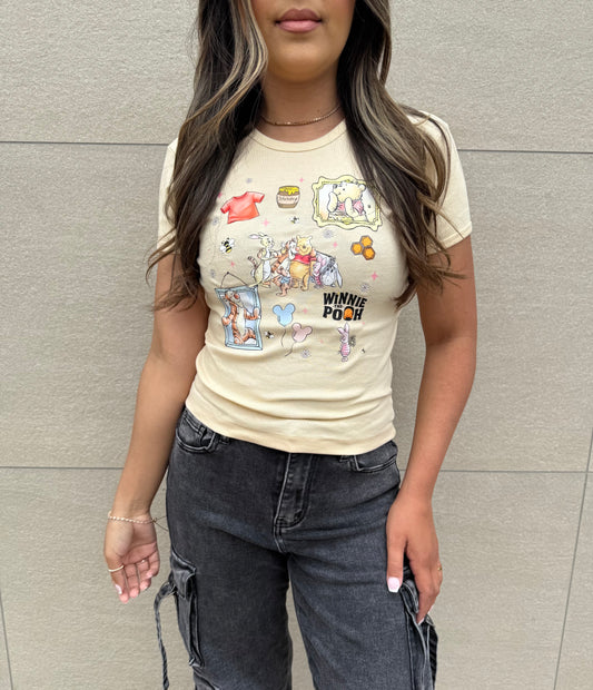 Winnie the Pooh Original Baby Rib Tee-Butter