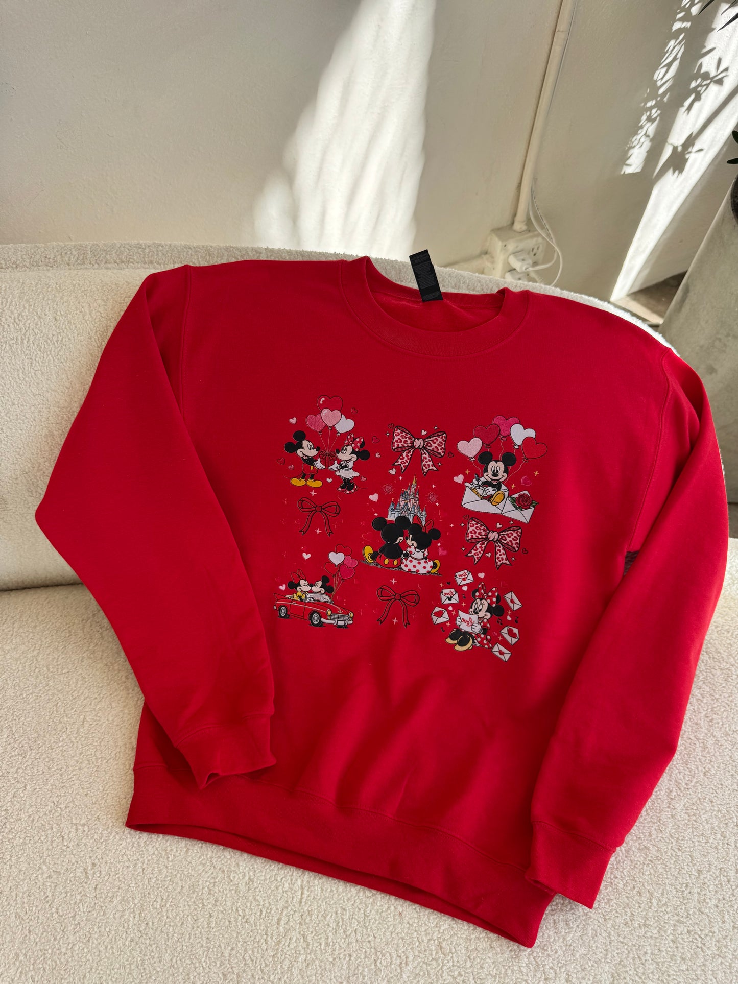 Mickey & Minnie Valentine Coquette Crewneck