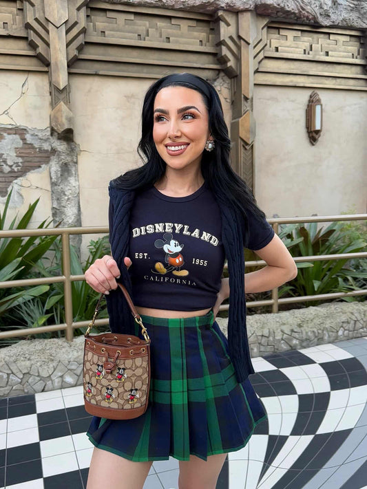 Mickey 1955 Original Baby Rib Tee- Navy