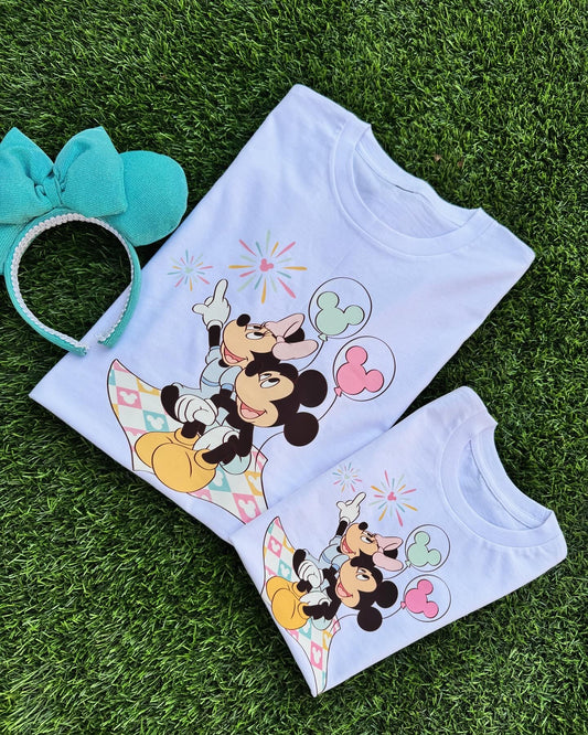 Minnie Mickey Magical Fireworks Tee- Kids