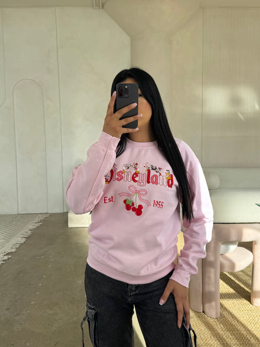 Disneyland Coquette est 1995 Cherry Crewneck