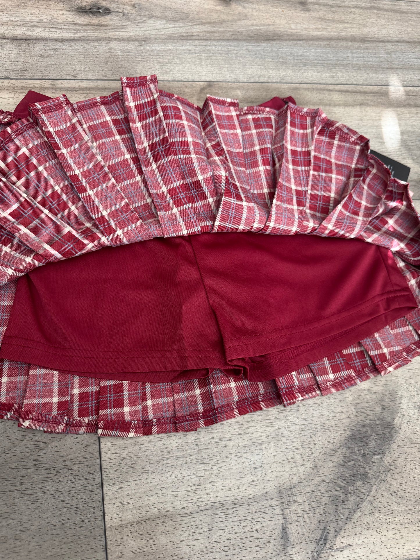 Holiday plaid Skirt (shorts attached)