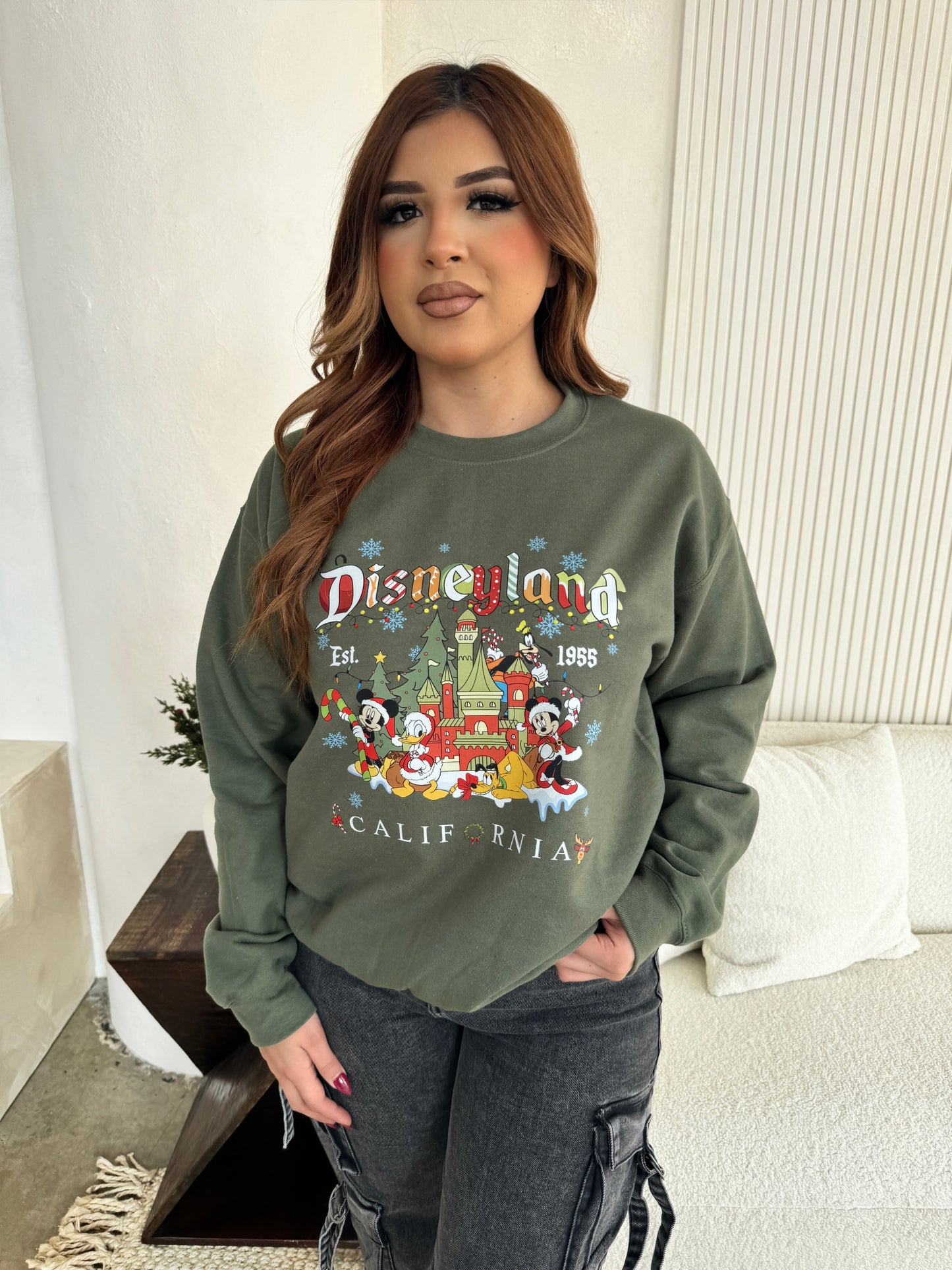 Disneyland 1955 Holiday friends crewneck