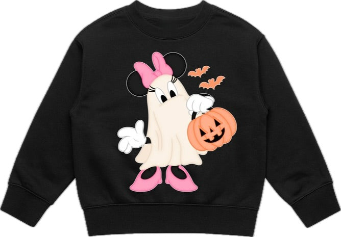 Mouse Ghost Bestie kids crewneck - Minnie