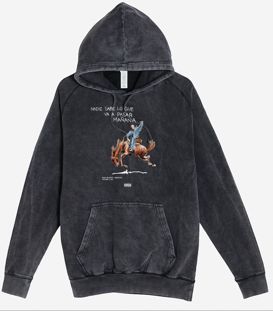 Nadie Sabe Acid Wash Hoodie ( Front & Back)