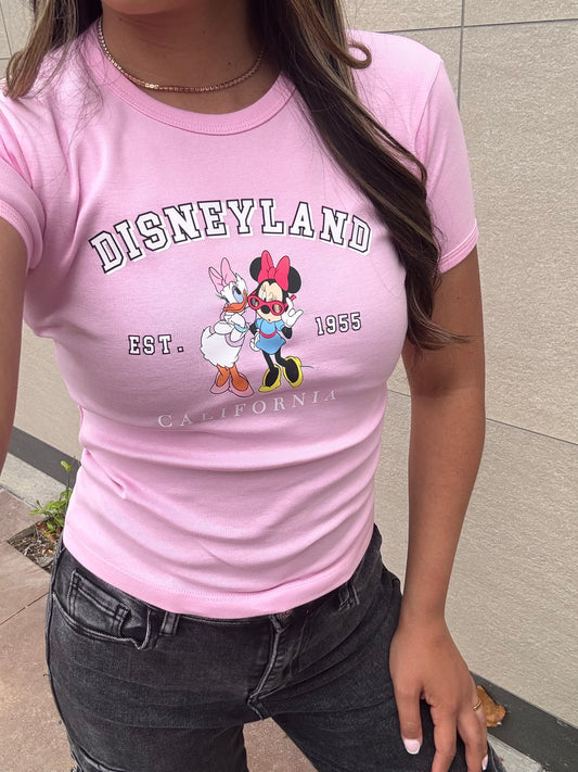 Minnie & Daisy 1955 Original Baby Rib Tee-White