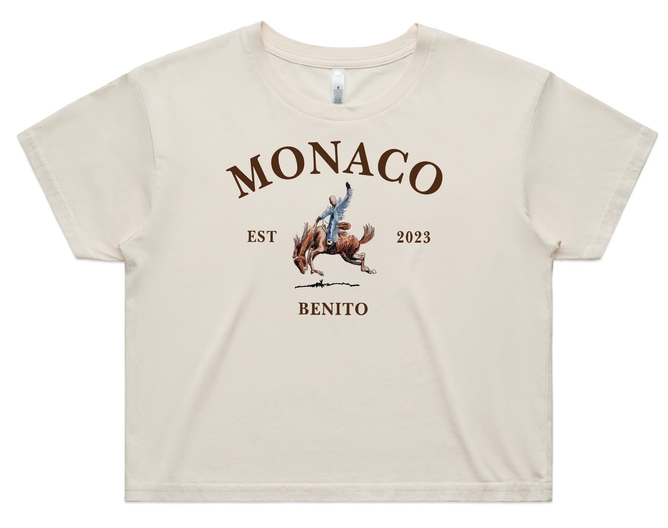 Monaco boxy crop top (front & back)