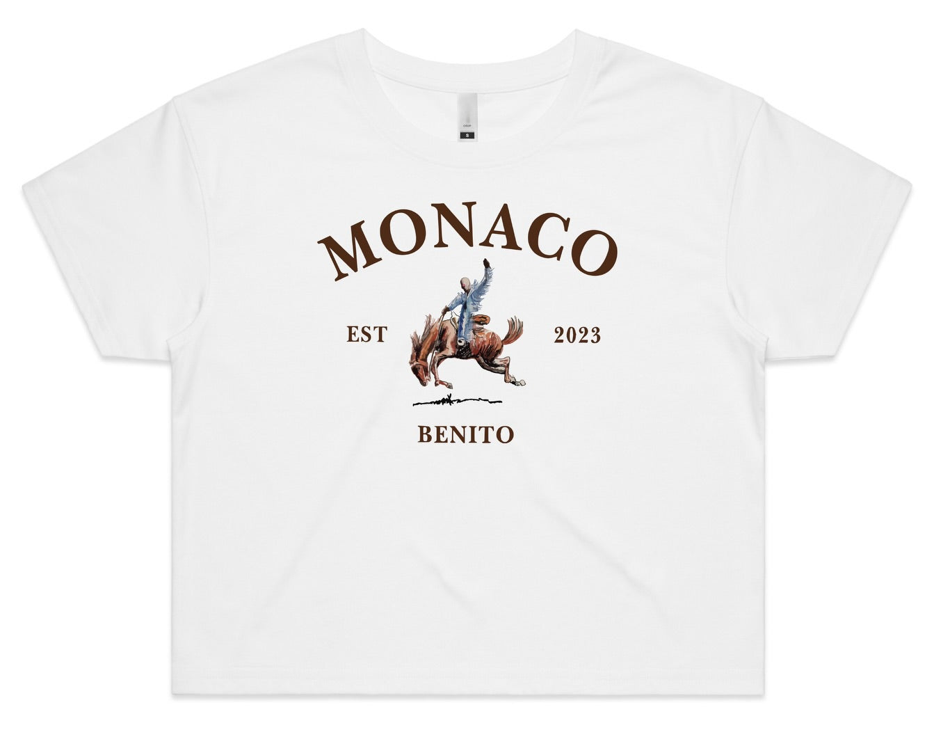 Monaco boxy crop top (front & back)