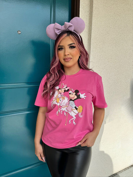 Minnie Mickey Carousel Tee