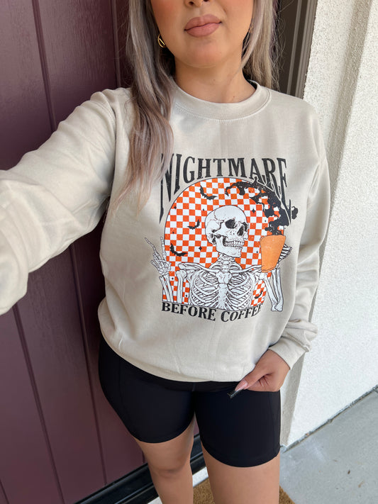 Nightmare Before Coffee Crewneck