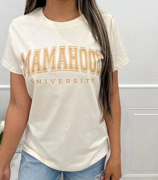 Mamahood university Tee (2 color options)