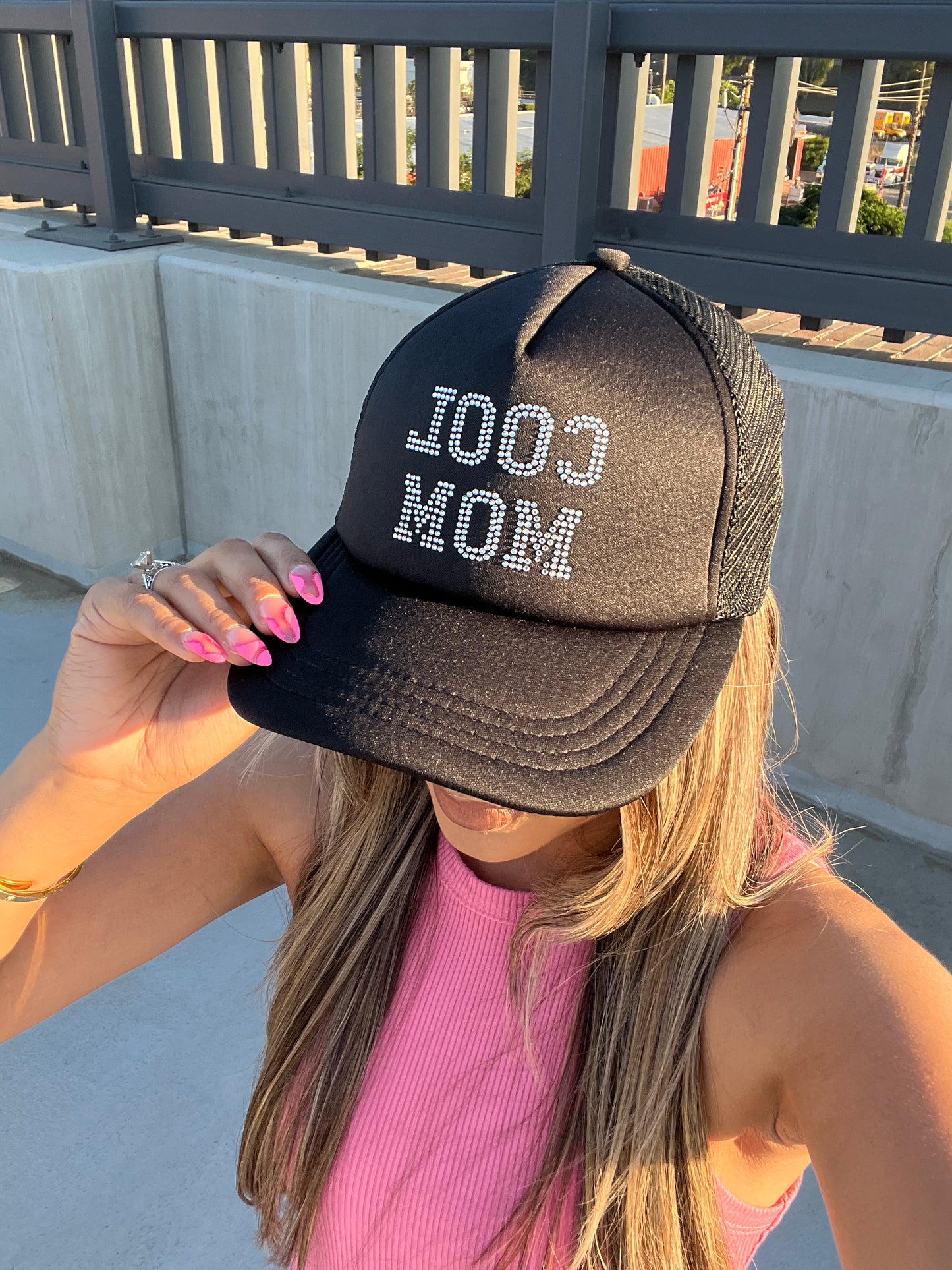 Cool Mom Trucker hat black