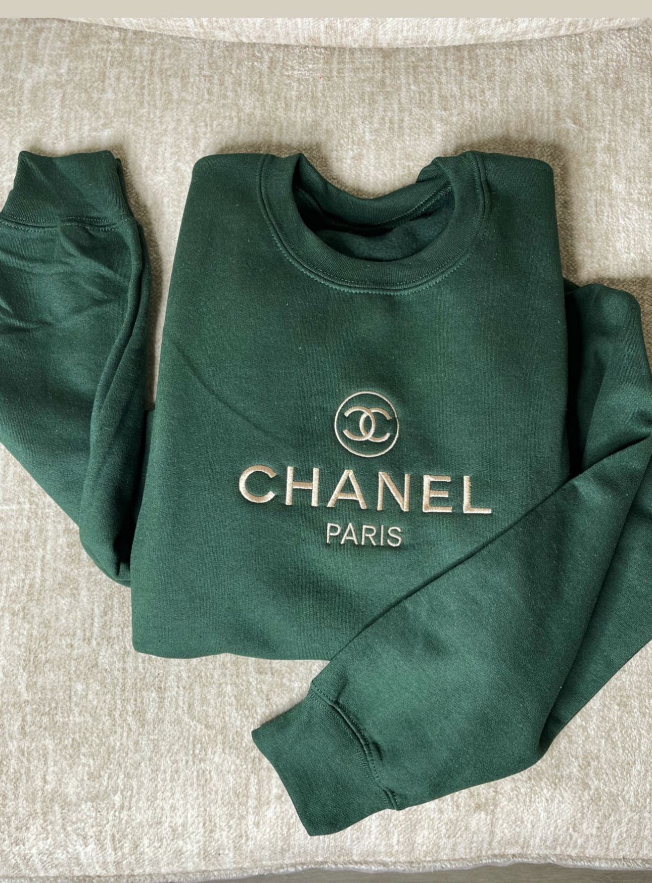 CC Crewneck - Forest green Adult/ kids