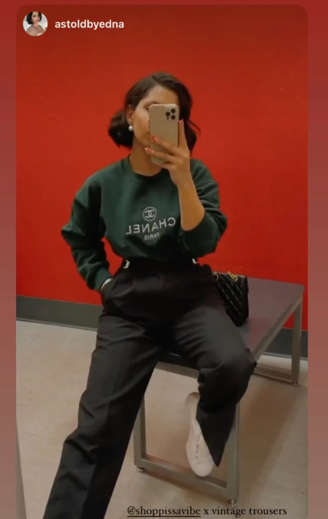 CC Crewneck - Forest green Adult/ kids